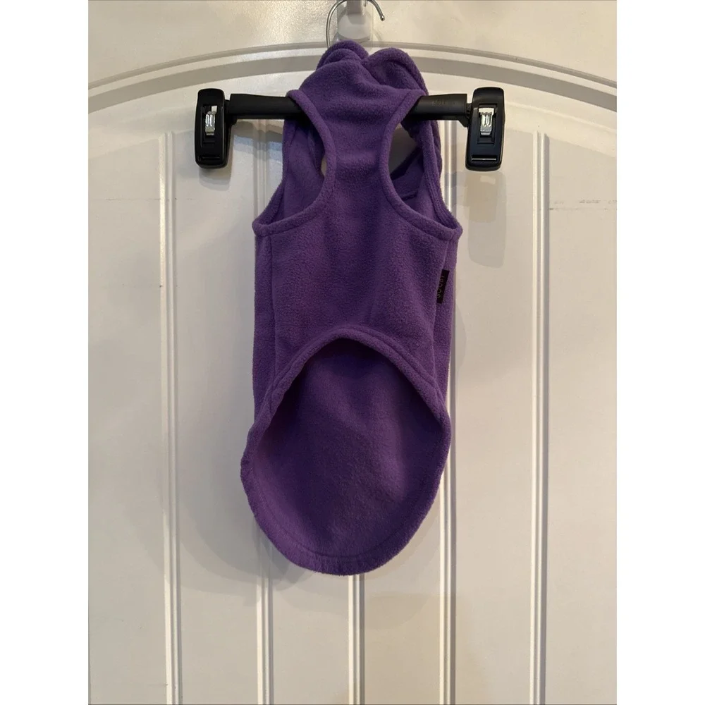 NWT, Gooby, Warm Pullover Fleece Dog Jacket with O-Ring Leash, Lavender, Small